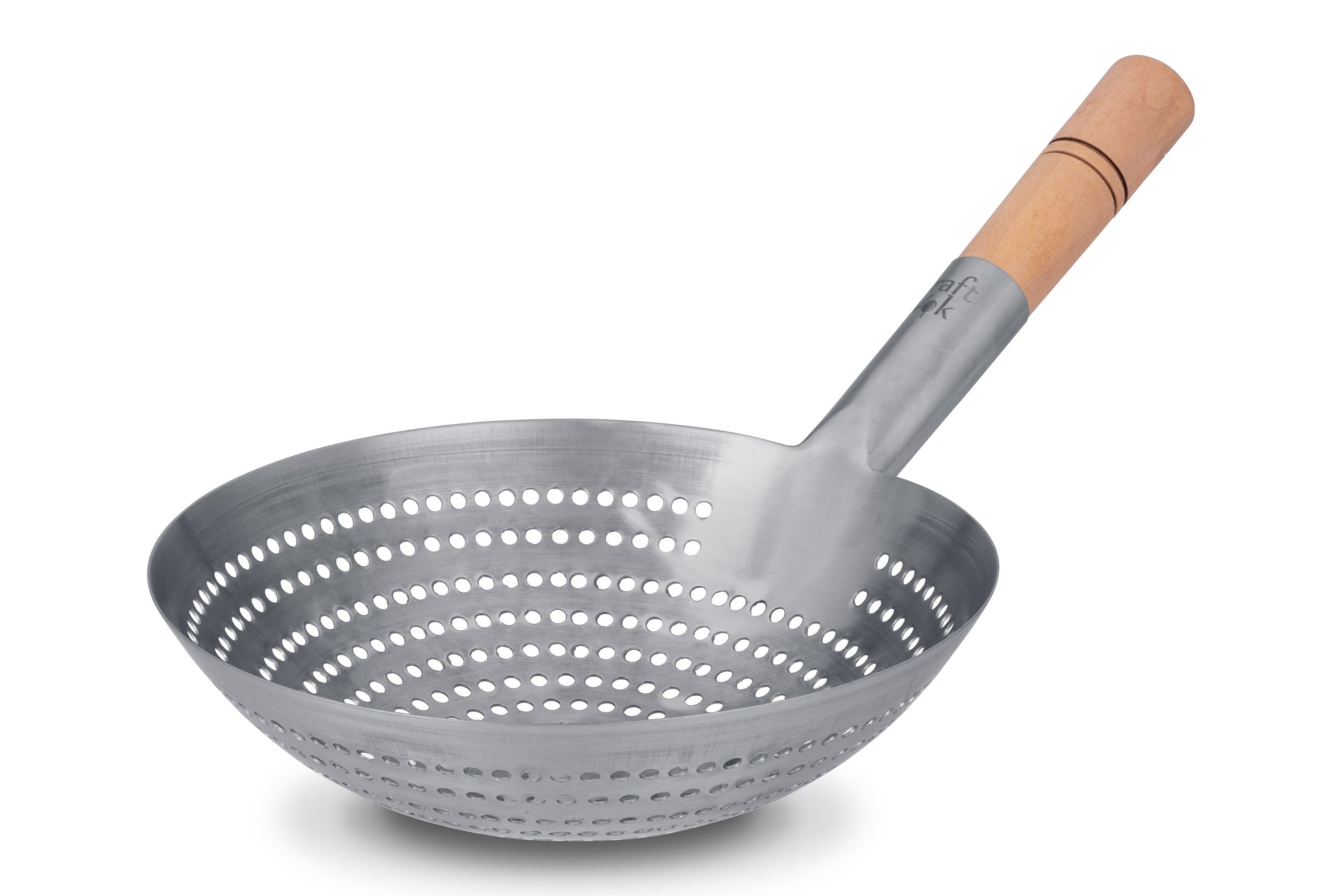 Craft Wok Large 11-Inch Stainless Steel Round Fry Basket with Stainles