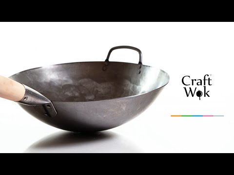 Black13 by Craft Wok Pre-Seasoned Hand Hammered Carbon Steel Pow Wok w